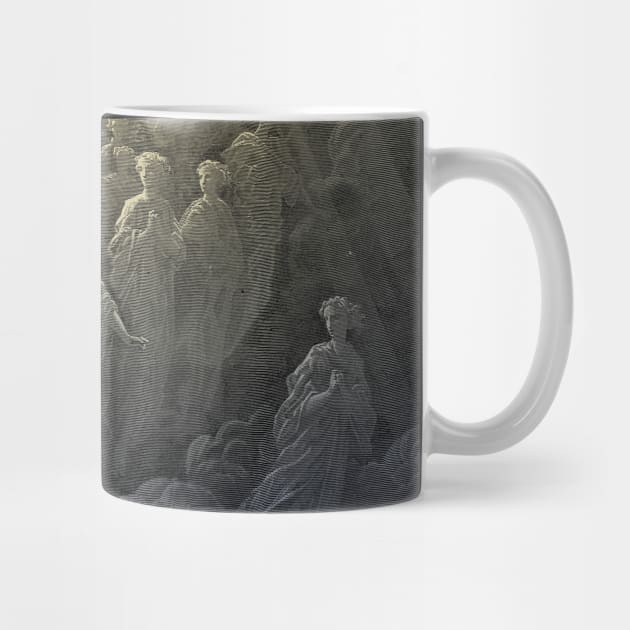 High Resolution Gustave Doré Illustration The Glowing Souls Tinted by tiokvadrat